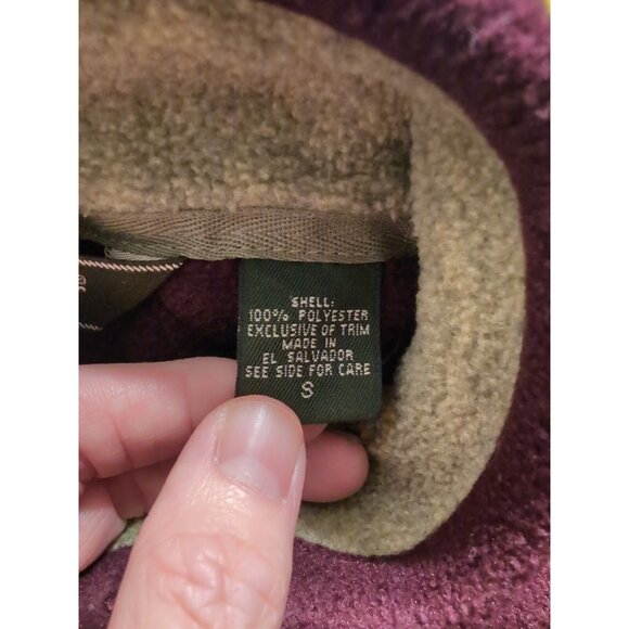 Eddie Bauer Polartec Fleece Full Zip Vest Men's Purple Size S Zip Pockets - Picture 5 of 9